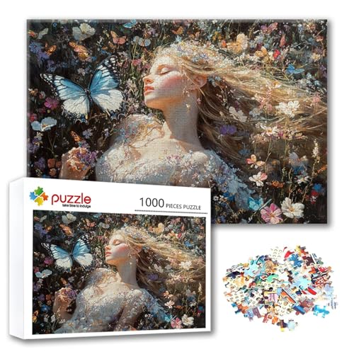 Puzzle 1500 Teile Frau, Puzzle Erwachsene 1500 Teile Schmetterling, Klassische Holzpuzzles 87 x 57 cm, Lernspiel Herausforderung Spielzeug, Moderne Zimmer Wanddeko, Geschenk für Frauen/Männer A-6 Puzzle 1500 Teile Frau, Puzzle Erwachsene 1500 Teile Schmetterling, Klassische Holzpuzzles 87 x 57 cm, Lernspiel Herausforderung Spielzeug, Moderne Zimmer Wanddeko, Geschenk für Frauen/Männer A-6 von FeiPride