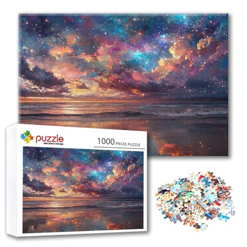 Puzzle 1500 Teile Sternenhimmel, Puzzle Erwachsene 1500 Teile Landschaft, Klassische Holzpuzzles 87 x 57 cm, Lernspiel Herausforderung Spielzeug, Moderne Zimmer Wanddeko, Geschenk für Frauen H-6 Puzzle 1500 Teile Sternenhimmel, Puzzle Erwachsene 1500 Teile Landschaft, Klassische Holzpuzzles 87 x 57 cm, Lernspiel Herausforderung Spielzeug, Moderne Zimmer Wanddeko, Geschenk für Frauen H-6 von FeiPride