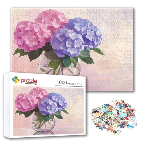 Puzzle 2000 Teile Blume, Puzzle Erwachsene 2000 Teile Hortensie, Klassische Holzpuzzles 100 x 70 cm, Lernspiel Herausforderung Spielzeug, Zimmer Wanddeko, Einzigartiges Geschenk für Frauen/Männer V-5 Puzzle 2000 Teile Blume, Puzzle Erwachsene 2000 Teile Hortensie, Klassische Holzpuzzles 100 x 70 cm, Lernspiel Herausforderung Spielzeug, Zimmer Wanddeko, Einzigartiges Geschenk für Frauen/Männer V-5 von FeiPride