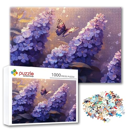Puzzle 2000 Teile Blume, Puzzle Erwachsene 2000 Teile Schmetterling, Klassische Holzpuzzles 100 x 70 cm, Lernspiel Herausforderung Spielzeug, Moderne Zimmer Wanddeko, Geschenk für Frauen/Männer I-2 von FeiPride