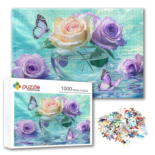 Puzzle 2000 Teile Blume, Puzzle Erwachsene 2000 Teile Schmetterling, Klassische Holzpuzzles 100 x 70 cm, Lernspiel Herausforderung Spielzeug, Moderne Zimmer Wanddeko, Geschenk für Frauen/Männer N-3 Puzzle 2000 Teile Blume, Puzzle Erwachsene 2000 Teile Schmetterling, Klassische Holzpuzzles 100 x 70 cm, Lernspiel Herausforderung Spielzeug, Moderne Zimmer Wanddeko, Geschenk für Frauen/Männer N-3 von FeiPride