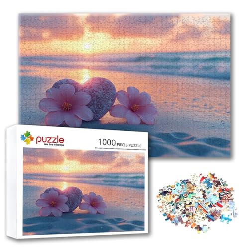 Puzzle 2000 Teile Blume, Puzzle Erwachsene 2000 Teile Strand, Klassische Holzpuzzles 100 x 70 cm, Lernspiel Herausforderung Spielzeug, Zimmer Wanddeko, Einzigartiges Geschenk für Frauen/Männer R-1 von FeiPride