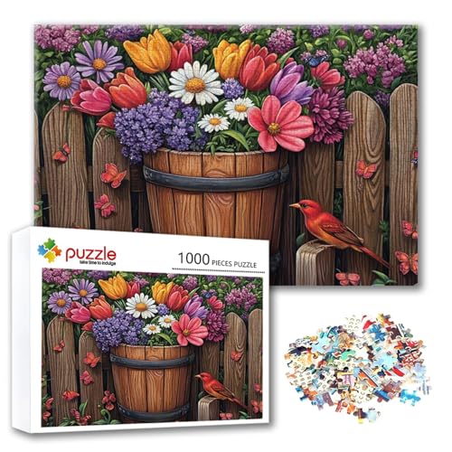 Puzzle 2000 Teile Farbe, Puzzle Erwachsene 2000 Teile Blume, Klassische Holzpuzzles 100 x 70 cm, Lernspiel Herausforderung Spielzeug, Zimmer Wanddeko, Einzigartiges Geschenk für Frauen/Männer Z-3 von FeiPride