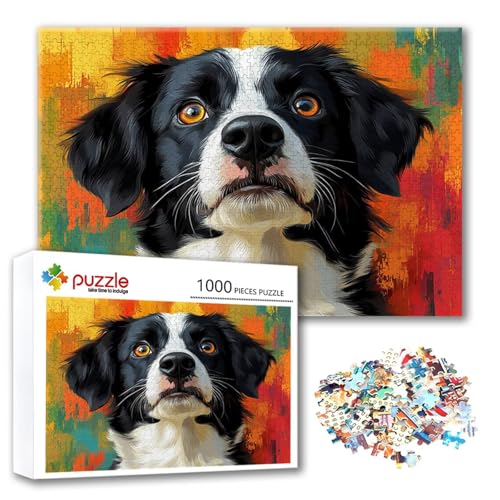 Puzzle 2000 Teile Hund, Puzzle Erwachsene 2000 Teile Tier, Klassische Holzpuzzles 100 x 70 cm, Lernspiel Herausforderung Spielzeug, Zimmer Wanddeko, Einzigartiges Geschenk für Frauen/Männer N-6 von FeiPride
