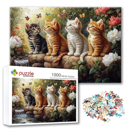 Puzzle 2000 Teile Katze, Puzzle Erwachsene 2000 Teile Blume, Klassische Holzpuzzles 100 x 70 cm, Lernspiel Herausforderung Spielzeug, Zimmer Wanddeko, Einzigartiges Geschenk für Frauen/Männer D-4 Puzzle 2000 Teile Katze, Puzzle Erwachsene 2000 Teile Blume, Klassische Holzpuzzles 100 x 70 cm, Lernspiel Herausforderung Spielzeug, Zimmer Wanddeko, Einzigartiges Geschenk für Frauen/Männer D-4 von FeiPride