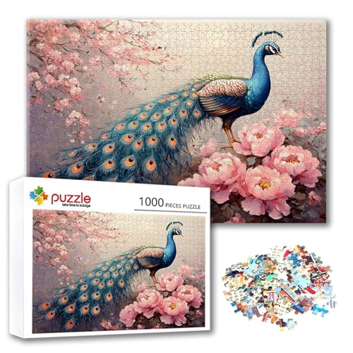 Puzzle 2000 Teile Pfau, Puzzle Erwachsene 2000 Teile Blume, Klassische Holzpuzzles 100 x 70 cm, Lernspiel Herausforderung Spielzeug, Zimmer Wanddeko, Einzigartiges Geschenk für Frauen/Männer T-9 Puzzle 2000 Teile Pfau, Puzzle Erwachsene 2000 Teile Blume, Klassische Holzpuzzles 100 x 70 cm, Lernspiel Herausforderung Spielzeug, Zimmer Wanddeko, Einzigartiges Geschenk für Frauen/Männer T-9 von FeiPride