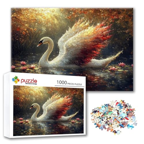 Puzzle 2000 Teile Schwan, Puzzle Erwachsene 2000 Teile Tier, Klassische Holzpuzzles 100 x 70 cm, Lernspiel Herausforderung Spielzeug, Zimmer Wanddeko, Einzigartiges Geschenk für Frauen/Männer E-5 Puzzle 2000 Teile Schwan, Puzzle Erwachsene 2000 Teile Tier, Klassische Holzpuzzles 100 x 70 cm, Lernspiel Herausforderung Spielzeug, Zimmer Wanddeko, Einzigartiges Geschenk für Frauen/Männer E-5 von FeiPride