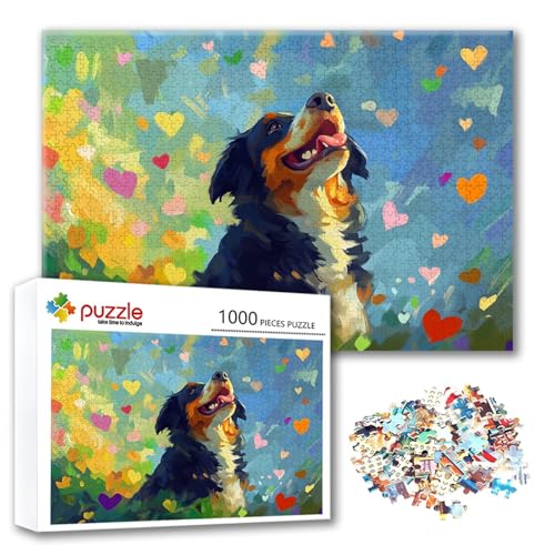 Puzzle 2000 Teile Tier, Puzzle Erwachsene 2000 Teile Hund, Klassische Holzpuzzles 100 x 70 cm, Lernspiel Herausforderung Spielzeug, Zimmer Wanddeko, Einzigartiges Geschenk für Frauen/Männer V-9 von FeiPride