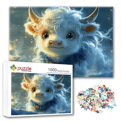 Puzzle 2000 Teile Tier, Puzzle Erwachsene 2000 Teile Ochse, Klassische Holzpuzzles 100 x 70 cm, Lernspiel Herausforderung Spielzeug, Zimmer Wanddeko, Einzigartiges Geschenk für Frauen/Männer F-6 Puzzle 2000 Teile Tier, Puzzle Erwachsene 2000 Teile Ochse, Klassische Holzpuzzles 100 x 70 cm, Lernspiel Herausforderung Spielzeug, Zimmer Wanddeko, Einzigartiges Geschenk für Frauen/Männer F-6 von FeiPride