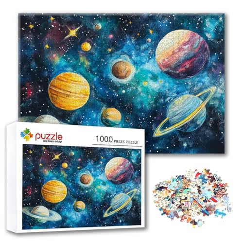 Puzzle 2000 Teile Universum, Puzzle Erwachsene 2000 Teile Sternenhimmel, Klassische Holzpuzzles 100 x 70 cm, Lernspiel Herausforderung Spielzeug, Moderne Zimmer Wanddeko, Geschenk für Frauen B-1 von FeiPride