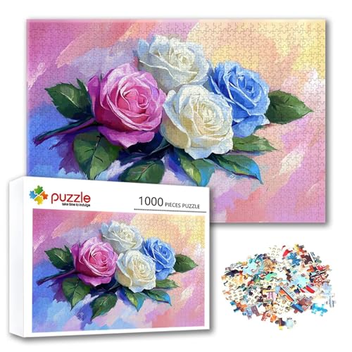 Puzzle 300 Teile Farbe, Puzzle Erwachsene 300 Teile Rose, Klassische Holzpuzzles 40 x 28 cm, Lernspiel Herausforderung Spielzeug, Moderne Zimmer Wanddeko, Einzigartiges Geschenk für Frauen/Männer U-9 Puzzle 300 Teile Farbe, Puzzle Erwachsene 300 Teile Rose, Klassische Holzpuzzles 40 x 28 cm, Lernspiel Herausforderung Spielzeug, Moderne Zimmer Wanddeko, Einzigartiges Geschenk für Frauen/Männer U-9 von FeiPride