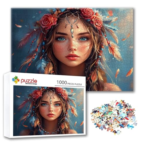 Puzzle 300 Teile Frau, Puzzle Erwachsene 300 Teile Blume, Klassische Holzpuzzles 40 x 28 cm, Lernspiel Herausforderung Spielzeug, Moderne Zimmer Wanddeko, Einzigartiges Geschenk für Frauen/Männer S-3 Puzzle 300 Teile Frau, Puzzle Erwachsene 300 Teile Blume, Klassische Holzpuzzles 40 x 28 cm, Lernspiel Herausforderung Spielzeug, Moderne Zimmer Wanddeko, Einzigartiges Geschenk für Frauen/Männer S-3 von FeiPride
