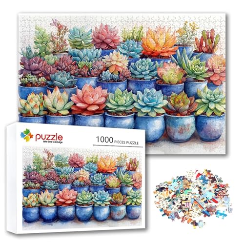 Puzzle 300 Teile Kaktus, Puzzle Erwachsene 300 Teile Blume, Klassische Holzpuzzles 40 x 28 cm, Lernspiel Herausforderung Spielzeug, Zimmer Wanddeko, Einzigartiges Geschenk für Frauen/Männer F-4 Puzzle 300 Teile Kaktus, Puzzle Erwachsene 300 Teile Blume, Klassische Holzpuzzles 40 x 28 cm, Lernspiel Herausforderung Spielzeug, Zimmer Wanddeko, Einzigartiges Geschenk für Frauen/Männer F-4 von FeiPride