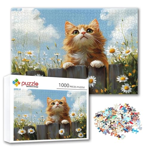 Puzzle 300 Teile Katze, Puzzle Erwachsene 300 Teile Blume, Klassische Holzpuzzles 40 x 28 cm, Lernspiel Herausforderung Spielzeug, Moderne Zimmer Wanddeko, Einzigartiges Geschenk für Frauen/Männer C-0 Puzzle 300 Teile Katze, Puzzle Erwachsene 300 Teile Blume, Klassische Holzpuzzles 40 x 28 cm, Lernspiel Herausforderung Spielzeug, Moderne Zimmer Wanddeko, Einzigartiges Geschenk für Frauen/Männer C-0 von FeiPride