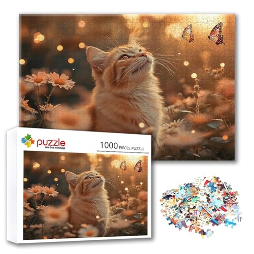Puzzle 300 Teile Katze, Puzzle Erwachsene 300 Teile Schmetterling, Klassische Holzpuzzles 40 x 28 cm, Lernspiel Herausforderung Spielzeug, Moderne Zimmer Wanddeko, Geschenk für Frauen/Männer O-9 Puzzle 300 Teile Katze, Puzzle Erwachsene 300 Teile Schmetterling, Klassische Holzpuzzles 40 x 28 cm, Lernspiel Herausforderung Spielzeug, Moderne Zimmer Wanddeko, Geschenk für Frauen/Männer O-9 von FeiPride