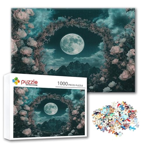 Puzzle 300 Teile Mond, Puzzle Erwachsene 300 Teile Blume, Klassische Holzpuzzles 40 x 28 cm, Lernspiel Herausforderung Spielzeug, Moderne Zimmer Wanddeko, Einzigartiges Geschenk für Frauen/Männer N-9 Puzzle 300 Teile Mond, Puzzle Erwachsene 300 Teile Blume, Klassische Holzpuzzles 40 x 28 cm, Lernspiel Herausforderung Spielzeug, Moderne Zimmer Wanddeko, Einzigartiges Geschenk für Frauen/Männer N-9 von FeiPride