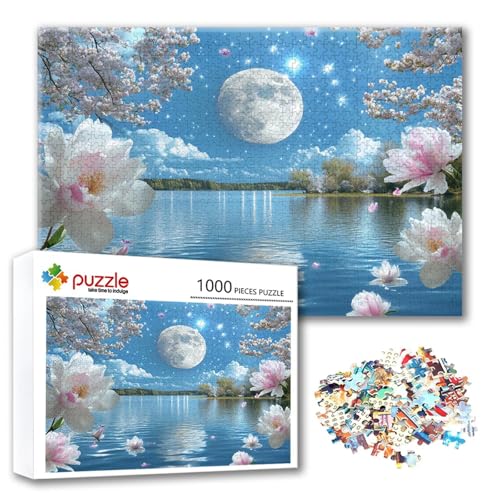 Puzzle 300 Teile Mond, Puzzle Erwachsene 300 Teile Blume, Klassische Holzpuzzles 40 x 28 cm, Lernspiel Herausforderung Spielzeug, Moderne Zimmer Wanddeko, Einzigartiges Geschenk für Frauen/Männer V-0 Puzzle 300 Teile Mond, Puzzle Erwachsene 300 Teile Blume, Klassische Holzpuzzles 40 x 28 cm, Lernspiel Herausforderung Spielzeug, Moderne Zimmer Wanddeko, Einzigartiges Geschenk für Frauen/Männer V-0 von FeiPride