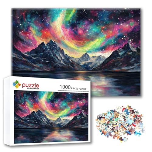 Puzzle 300 Teile Nordlicht, Puzzle Erwachsene 300 Teile Landschaft, Klassische Holzpuzzles 40 x 28 cm, Lernspiel Herausforderung Spielzeug, Moderne Zimmer Wanddeko, Geschenk für Frauen/Männer W-4 Puzzle 300 Teile Nordlicht, Puzzle Erwachsene 300 Teile Landschaft, Klassische Holzpuzzles 40 x 28 cm, Lernspiel Herausforderung Spielzeug, Moderne Zimmer Wanddeko, Geschenk für Frauen/Männer W-4 von FeiPride