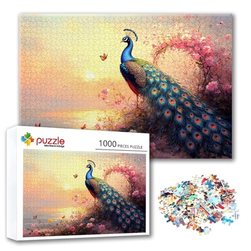 Puzzle 300 Teile Pfau, Puzzle Erwachsene 300 Teile Blume, Klassische Holzpuzzles 40 x 28 cm, Lernspiel Herausforderung Spielzeug, Moderne Zimmer Wanddeko, Einzigartiges Geschenk für Frauen/Männer T-7 Puzzle 300 Teile Pfau, Puzzle Erwachsene 300 Teile Blume, Klassische Holzpuzzles 40 x 28 cm, Lernspiel Herausforderung Spielzeug, Moderne Zimmer Wanddeko, Einzigartiges Geschenk für Frauen/Männer T-7 von FeiPride