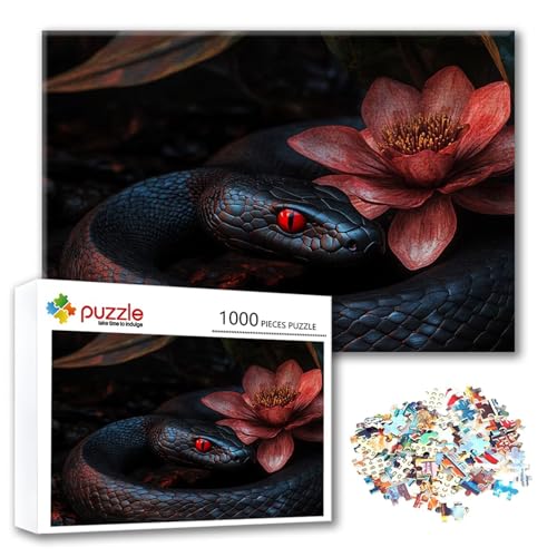 Puzzle 300 Teile Schlange, Puzzle Erwachsene 300 Teile Blume, Klassische Holzpuzzles 40 x 28 cm, Lernspiel Herausforderung Spielzeug, Zimmer Wanddeko, Einzigartiges Geschenk für Frauen/Männer Z-8 Puzzle 300 Teile Schlange, Puzzle Erwachsene 300 Teile Blume, Klassische Holzpuzzles 40 x 28 cm, Lernspiel Herausforderung Spielzeug, Zimmer Wanddeko, Einzigartiges Geschenk für Frauen/Männer Z-8 von FeiPride