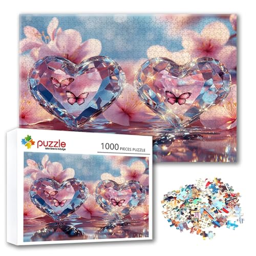 Puzzle 300 Teile Schmetterling, Puzzle Erwachsene 300 Teile Blume, Klassische Holzpuzzles 40 x 28 cm, Lernspiel Herausforderung Spielzeug, Moderne Zimmer Wanddeko, Geschenk für Frauen/Männer G-4 von FeiPride