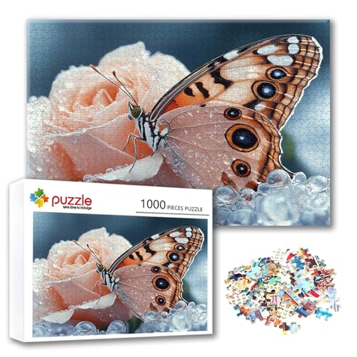 Puzzle 300 Teile Schmetterling, Puzzle Erwachsene 300 Teile Blume, Klassische Holzpuzzles 40 x 28 cm, Lernspiel Herausforderung Spielzeug, Moderne Zimmer Wanddeko, Geschenk für Frauen/Männer L-4 Puzzle 300 Teile Schmetterling, Puzzle Erwachsene 300 Teile Blume, Klassische Holzpuzzles 40 x 28 cm, Lernspiel Herausforderung Spielzeug, Moderne Zimmer Wanddeko, Geschenk für Frauen/Männer L-4 von FeiPride