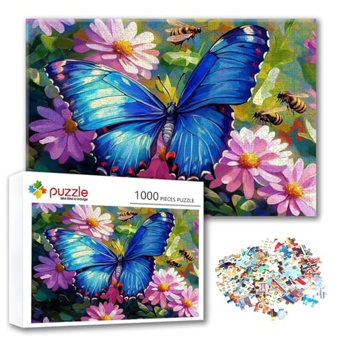 Puzzle 300 Teile Schmetterling, Puzzle Erwachsene 300 Teile Blume, Klassische Holzpuzzles 40 x 28 cm, Lernspiel Herausforderung Spielzeug, Moderne Zimmer Wanddeko, Geschenk für Frauen/Männer R-8 Puzzle 300 Teile Schmetterling, Puzzle Erwachsene 300 Teile Blume, Klassische Holzpuzzles 40 x 28 cm, Lernspiel Herausforderung Spielzeug, Moderne Zimmer Wanddeko, Geschenk für Frauen/Männer R-8 von FeiPride