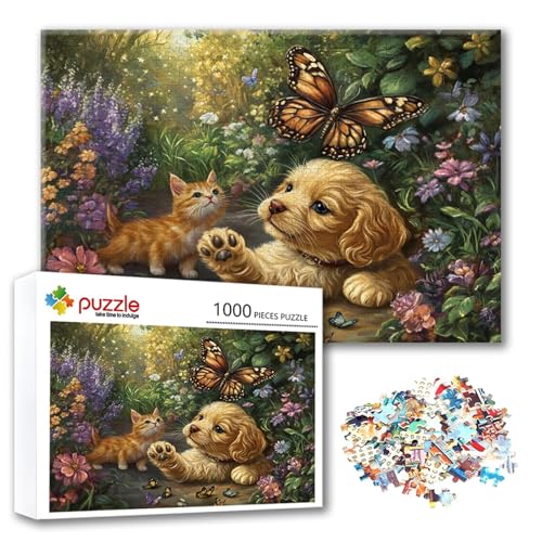 Puzzle 300 Teile Schmetterling, Puzzle Erwachsene 300 Teile Katze, Klassische Holzpuzzles 40 x 28 cm, Lernspiel Herausforderung Spielzeug, Moderne Zimmer Wanddeko, Geschenk für Frauen/Männer C-3 Puzzle 300 Teile Schmetterling, Puzzle Erwachsene 300 Teile Katze, Klassische Holzpuzzles 40 x 28 cm, Lernspiel Herausforderung Spielzeug, Moderne Zimmer Wanddeko, Geschenk für Frauen/Männer C-3 von FeiPride