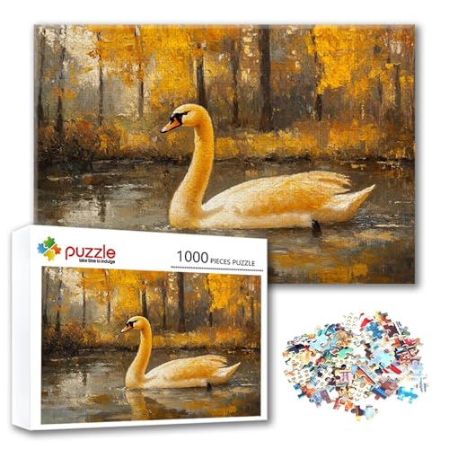 Puzzle 300 Teile Schwan, Puzzle Erwachsene 300 Teile Tier, Klassische Holzpuzzles 40 x 28 cm, Lernspiel Herausforderung Spielzeug, Moderne Zimmer Wanddeko, Einzigartiges Geschenk für Frauen/Männer Z-4 Puzzle 300 Teile Schwan, Puzzle Erwachsene 300 Teile Tier, Klassische Holzpuzzles 40 x 28 cm, Lernspiel Herausforderung Spielzeug, Moderne Zimmer Wanddeko, Einzigartiges Geschenk für Frauen/Männer Z-4 von FeiPride
