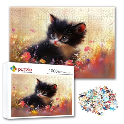 Puzzle 300 Teile Tier, Puzzle Erwachsene 300 Teile Katze, Klassische Holzpuzzles 40 x 28 cm, Lernspiel Herausforderung Spielzeug, Moderne Zimmer Wanddeko, Einzigartiges Geschenk für Frauen/Männer S-5 von FeiPride