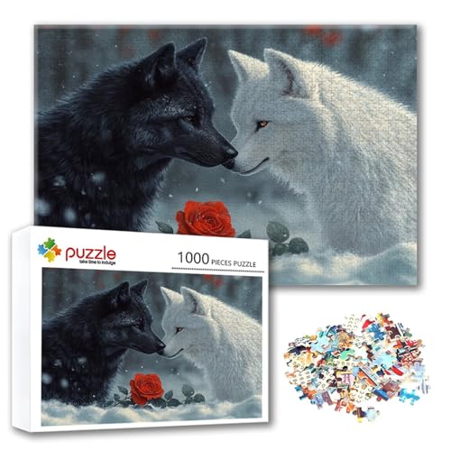 Puzzle 300 Teile Wolf, Puzzle Erwachsene 300 Teile Tier, Klassische Holzpuzzles 40 x 28 cm, Lernspiel Herausforderung Spielzeug, Moderne Zimmer Wanddeko, Einzigartiges Geschenk für Frauen/Männer R-5 von FeiPride