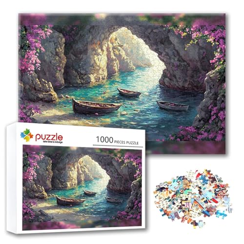 Puzzle 3000 Teile Landschaft, Puzzle Erwachsene 3000 Teile Boot, Klassische Holzpuzzles 122 x 80 cm, Lernspiel Herausforderung Spielzeug, Zimmer Wanddeko, Einzigartiges Geschenk für Frauen/Männer K-2 von FeiPride
