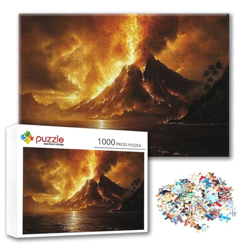 Puzzle 3000 Teile Landschaft, Puzzle Erwachsene 3000 Teile Vulkan, Klassische Holzpuzzles 122 x 80 cm, Lernspiel Herausforderung Spielzeug, Moderne Zimmer Wanddeko, Geschenk für Frauen/Männer K-2 Puzzle 3000 Teile Landschaft, Puzzle Erwachsene 3000 Teile Vulkan, Klassische Holzpuzzles 122 x 80 cm, Lernspiel Herausforderung Spielzeug, Moderne Zimmer Wanddeko, Geschenk für Frauen/Männer K-2 von FeiPride