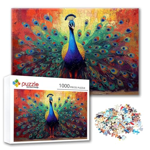 Puzzle 3000 Teile Pfau, Puzzle Erwachsene 3000 Teile Tier, Klassische Holzpuzzles 122 x 80 cm, Lernspiel Herausforderung Spielzeug, Zimmer Wanddeko, Einzigartiges Geschenk für Frauen/Männer M-9 Puzzle 3000 Teile Pfau, Puzzle Erwachsene 3000 Teile Tier, Klassische Holzpuzzles 122 x 80 cm, Lernspiel Herausforderung Spielzeug, Zimmer Wanddeko, Einzigartiges Geschenk für Frauen/Männer M-9 von FeiPride