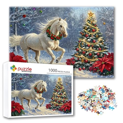 Puzzle 3000 Teile Pferd, Puzzle Erwachsene 3000 Teile Weihnachten, Klassische Holzpuzzles 122 x 80 cm, Lernspiel Herausforderung Spielzeug, Moderne Zimmer Wanddeko, Geschenk für Frauen/Männer Q-4 Puzzle 3000 Teile Pferd, Puzzle Erwachsene 3000 Teile Weihnachten, Klassische Holzpuzzles 122 x 80 cm, Lernspiel Herausforderung Spielzeug, Moderne Zimmer Wanddeko, Geschenk für Frauen/Männer Q-4 von FeiPride