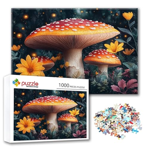 Puzzle 3000 Teile Pilz, Puzzle Erwachsene 3000 Teile Blume, Klassische Holzpuzzles 122 x 80 cm, Lernspiel Herausforderung Spielzeug, Zimmer Wanddeko, Einzigartiges Geschenk für Frauen/Männer J-9 von FeiPride