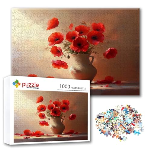 Puzzle 3000 Teile Rot, Puzzle Erwachsene 3000 Teile Blume, Klassische Holzpuzzles 122 x 80 cm, Lernspiel Herausforderung Spielzeug, Zimmer Wanddeko, Einzigartiges Geschenk für Frauen/Männer I-0 Puzzle 3000 Teile Rot, Puzzle Erwachsene 3000 Teile Blume, Klassische Holzpuzzles 122 x 80 cm, Lernspiel Herausforderung Spielzeug, Zimmer Wanddeko, Einzigartiges Geschenk für Frauen/Männer I-0 von FeiPride