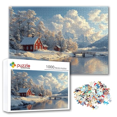 Puzzle 3000 Teile Schneeszene, Puzzle Erwachsene 3000 Teile Winter, Klassische Holzpuzzles 122 x 80 cm, Lernspiel Herausforderung Spielzeug, Moderne Zimmer Wanddeko, Geschenk für Frauen/Männer N-7 Puzzle 3000 Teile Schneeszene, Puzzle Erwachsene 3000 Teile Winter, Klassische Holzpuzzles 122 x 80 cm, Lernspiel Herausforderung Spielzeug, Moderne Zimmer Wanddeko, Geschenk für Frauen/Männer N-7 von FeiPride