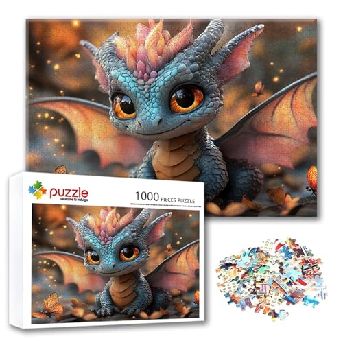 Puzzle 3000 Teile Tier, Puzzle Erwachsene 3000 Teile Drachen, Klassische Holzpuzzles 122 x 80 cm, Lernspiel Herausforderung Spielzeug, Zimmer Wanddeko, Einzigartiges Geschenk für Frauen/Männer P-2 von FeiPride
