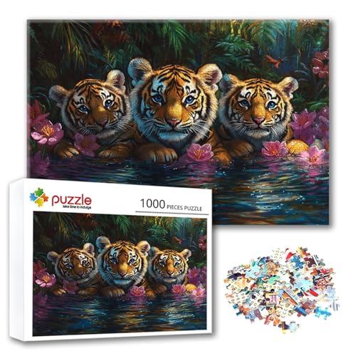 Puzzle 3000 Teile Tiger, Puzzle Erwachsene 3000 Teile Tier, Klassische Holzpuzzles 122 x 80 cm, Lernspiel Herausforderung Spielzeug, Zimmer Wanddeko, Einzigartiges Geschenk für Frauen/Männer Q-6 Puzzle 3000 Teile Tiger, Puzzle Erwachsene 3000 Teile Tier, Klassische Holzpuzzles 122 x 80 cm, Lernspiel Herausforderung Spielzeug, Zimmer Wanddeko, Einzigartiges Geschenk für Frauen/Männer Q-6 von FeiPride