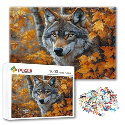 Puzzle 3000 Teile Wolf, Puzzle Erwachsene 3000 Teile Tier, Klassische Holzpuzzles 122 x 80 cm, Lernspiel Herausforderung Spielzeug, Zimmer Wanddeko, Einzigartiges Geschenk für Frauen/Männer E-7 Puzzle 3000 Teile Wolf, Puzzle Erwachsene 3000 Teile Tier, Klassische Holzpuzzles 122 x 80 cm, Lernspiel Herausforderung Spielzeug, Zimmer Wanddeko, Einzigartiges Geschenk für Frauen/Männer E-7 von FeiPride