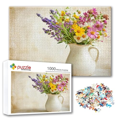 Puzzle 4000 Teile Farbe, Puzzle Erwachsene 4000 Teile Blume, Klassische Holzpuzzles 140 x 87 cm, Lernspiel Herausforderung Spielzeug, Zimmer Wanddeko, Einzigartiges Geschenk für Frauen/Männer X-0 von FeiPride