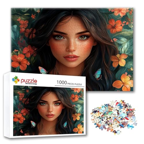Puzzle 4000 Teile Frau, Puzzle Erwachsene 4000 Teile Blume, Klassische Holzpuzzles 140 x 87 cm, Lernspiel Herausforderung Spielzeug, Zimmer Wanddeko, Einzigartiges Geschenk für Frauen/Männer H-2 Puzzle 4000 Teile Frau, Puzzle Erwachsene 4000 Teile Blume, Klassische Holzpuzzles 140 x 87 cm, Lernspiel Herausforderung Spielzeug, Zimmer Wanddeko, Einzigartiges Geschenk für Frauen/Männer H-2 von FeiPride