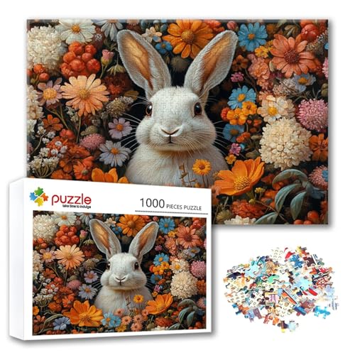 Puzzle 4000 Teile Kaninchen, Puzzle Erwachsene 4000 Teile Blume, Klassische Holzpuzzles 140 x 87 cm, Lernspiel Herausforderung Spielzeug, Zimmer Wanddeko, Einzigartiges Geschenk für Frauen/Männer D-3 Puzzle 4000 Teile Kaninchen, Puzzle Erwachsene 4000 Teile Blume, Klassische Holzpuzzles 140 x 87 cm, Lernspiel Herausforderung Spielzeug, Zimmer Wanddeko, Einzigartiges Geschenk für Frauen/Männer D-3 von FeiPride