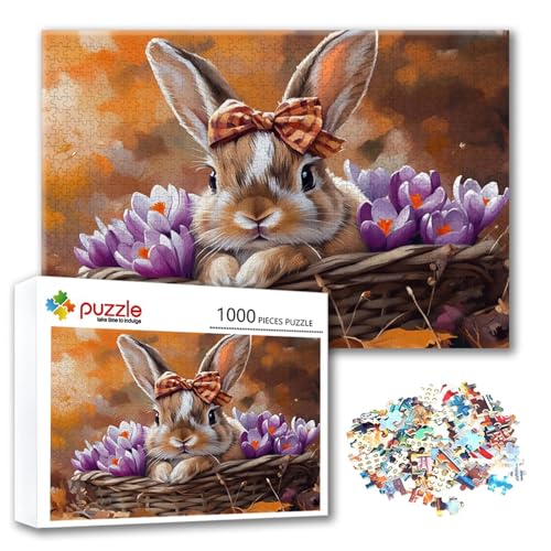 Puzzle 4000 Teile Kaninchen, Puzzle Erwachsene 4000 Teile Blume, Klassische Holzpuzzles 140 x 87 cm, Lernspiel Herausforderung Spielzeug, Zimmer Wanddeko, Einzigartiges Geschenk für Frauen/Männer W-0 Puzzle 4000 Teile Kaninchen, Puzzle Erwachsene 4000 Teile Blume, Klassische Holzpuzzles 140 x 87 cm, Lernspiel Herausforderung Spielzeug, Zimmer Wanddeko, Einzigartiges Geschenk für Frauen/Männer W-0 von FeiPride