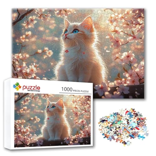 Puzzle 4000 Teile Katze, Puzzle Erwachsene 4000 Teile Tier, Klassische Holzpuzzles 140 x 87 cm, Lernspiel Herausforderung Spielzeug, Zimmer Wanddeko, Einzigartiges Geschenk für Frauen/Männer S-3 von FeiPride