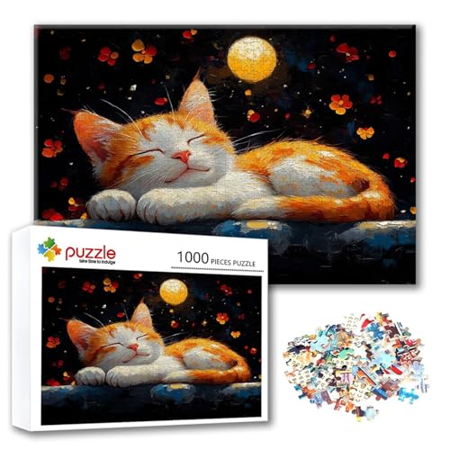 Puzzle 4000 Teile Katze, Puzzle Erwachsene 4000 Teile Tier, Klassische Holzpuzzles 140 x 87 cm, Lernspiel Herausforderung Spielzeug, Zimmer Wanddeko, Einzigartiges Geschenk für Frauen/Männer U-0 von FeiPride