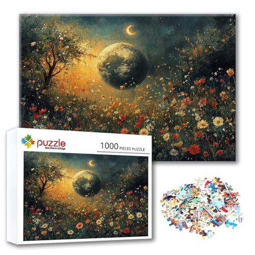 Puzzle 4000 Teile Mond, Puzzle Erwachsene 4000 Teile Blume, Klassische Holzpuzzles 140 x 87 cm, Lernspiel Herausforderung Spielzeug, Zimmer Wanddeko, Einzigartiges Geschenk für Frauen/Männer Z-9 Puzzle 4000 Teile Mond, Puzzle Erwachsene 4000 Teile Blume, Klassische Holzpuzzles 140 x 87 cm, Lernspiel Herausforderung Spielzeug, Zimmer Wanddeko, Einzigartiges Geschenk für Frauen/Männer Z-9 von FeiPride