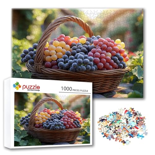 Puzzle 4000 Teile Obst, Puzzle Erwachsene 4000 Teile Traube, Klassische Holzpuzzles 140 x 87 cm, Lernspiel Herausforderung Spielzeug, Zimmer Wanddeko, Einzigartiges Geschenk für Frauen/Männer V-9 von FeiPride