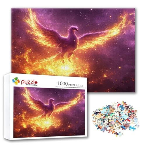 Puzzle 4000 Teile Phönix, Puzzle Erwachsene 4000 Teile Tier, Klassische Holzpuzzles 140 x 87 cm, Lernspiel Herausforderung Spielzeug, Zimmer Wanddeko, Einzigartiges Geschenk für Frauen/Männer N-1 von FeiPride